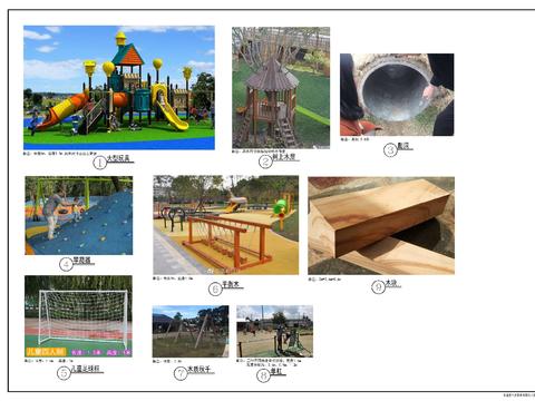  幼儿园室外景观土建cad施工图 