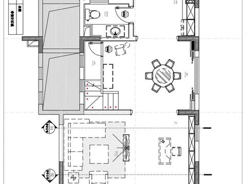  家居平面cad施工圖 