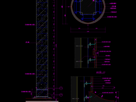  大理石包柱cad大样图 