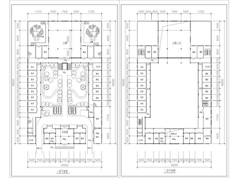  寺庙古建cad施工图 