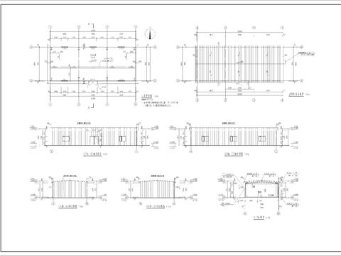  小型戊類庫房建筑cad施工圖 