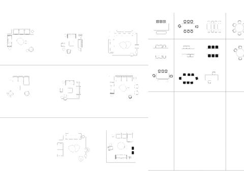  意大利Fredericia组合沙发cad图库 
