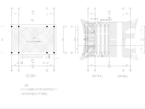  四方亭古建筑cad大样图 