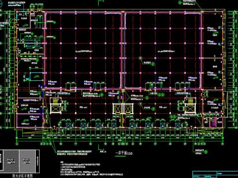  储备冷冻库建筑cad施工图 