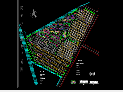  小区规划cad平面图 