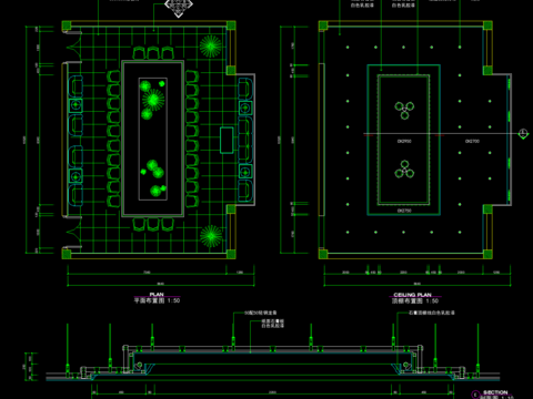  会议室cad大样图 