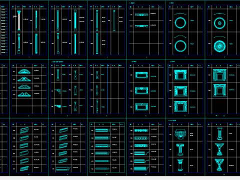  欧式常用cad图库 
