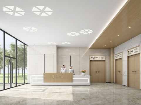  温岭第五人民医院CAD施工图 效果图 