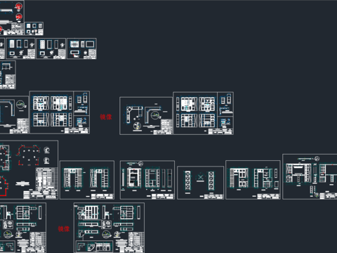  全屋定制家居柜子cad图库 