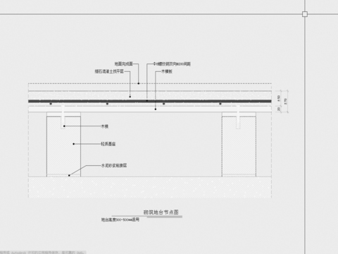  钢架地台 砌筑地台cad大样图 