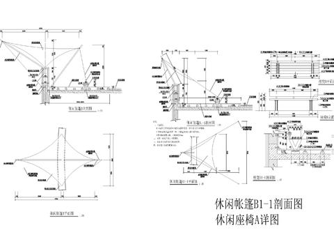 特色户外帐篷节点大样图 