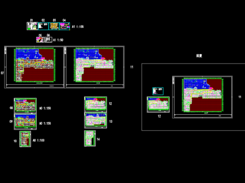  佳和御园车库水给排水CAD施工图 