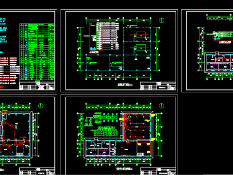  燃气锅炉房电气CAD施工图 