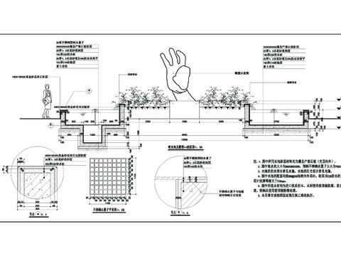 喷水池及雕塑CAD节点大样 