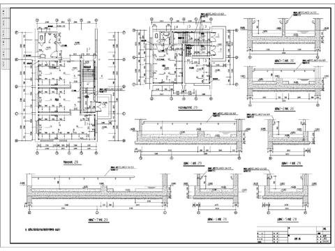  游泳馆cad施工图 