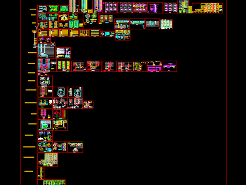  弱电智能化系统图cad图块 