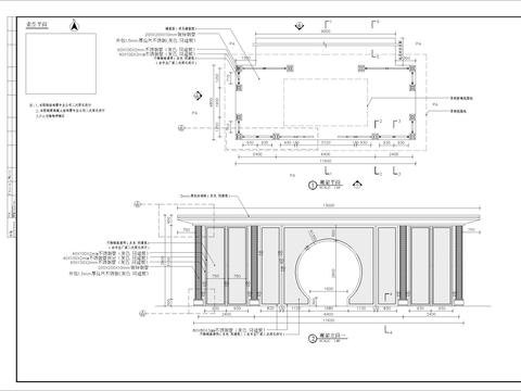  铁质纱网廊架细部节点大样 