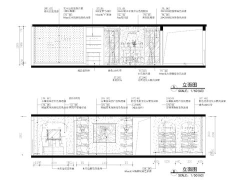  地中海风格客厅cad大样图 