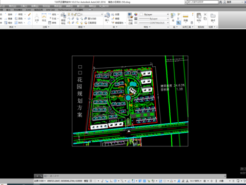  小区环境规划景观cad平面图 