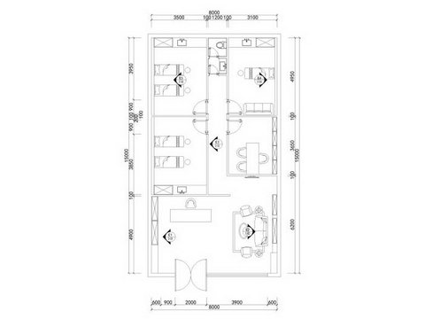  美容院室內(nèi)裝修設(shè)計(jì)cad施工圖 