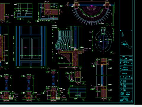  某别墅石材装饰CAD图 