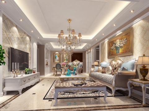  御龙湾简欧客餐厅CAD施工图 