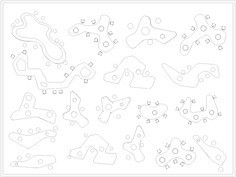  户外景观卡座桌椅小品cad图库 