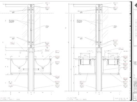  洗手台节点大样 