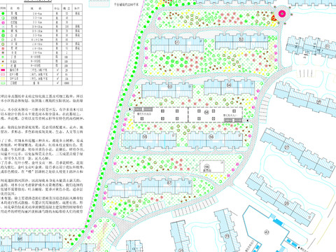  道路綠化cad施工圖 