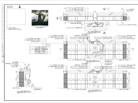  景墙及雕塑CAD节点大样 