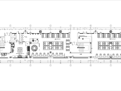  600㎡火锅店cad平面图 