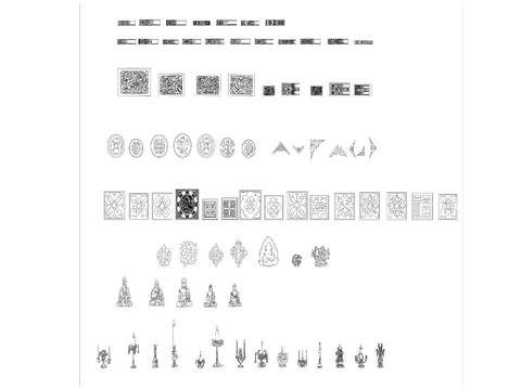  2中式纹样CAD图库 