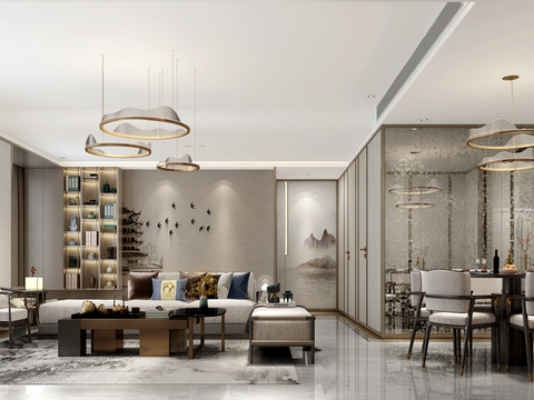  新中式住宅cad施工图 