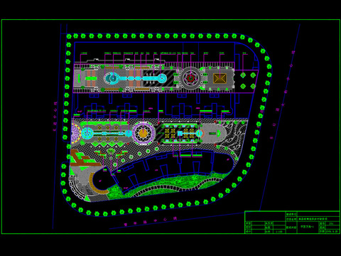  步行街景观cad施工图 