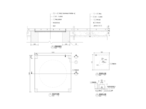  井盖cad大样详图 