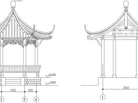  精美古艺术亭设计 