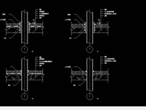  穿板管口密封口节点大样 