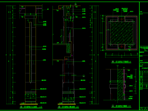  大堂装饰柱详图节点大样 