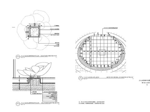  主入口水景cad大样图 