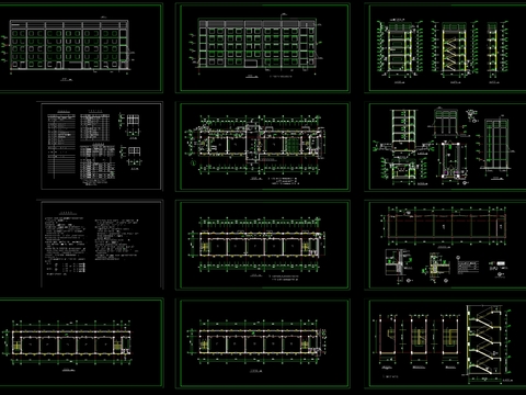  中学全套建筑图 