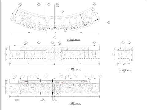  会所前台及造型屏风大样 