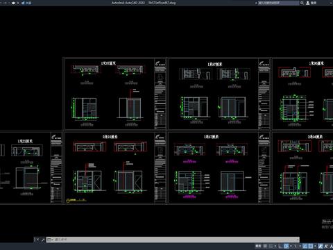  定制衣柜cad图库 