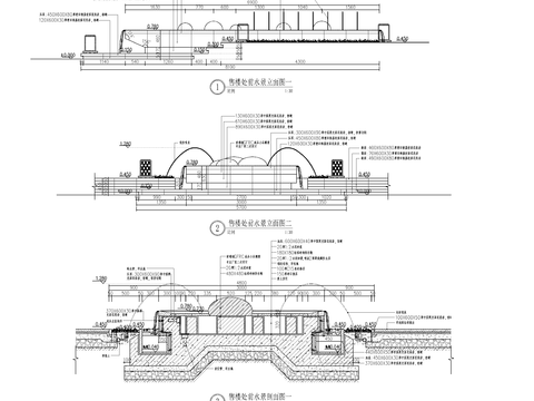  9组现代新中式镜面水景cad大样图 