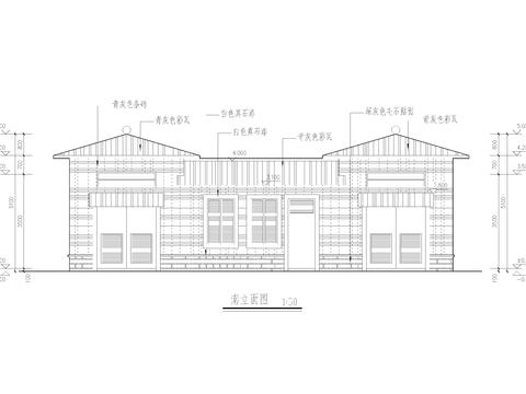  配电房建筑cad施工图 