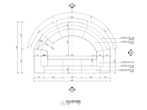 休闲吧台 烧烤台 户外吧台CAD大样图 