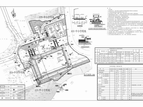  中学体育馆CAD施工图 