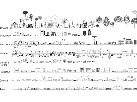  HBA立面图库cad施工图 