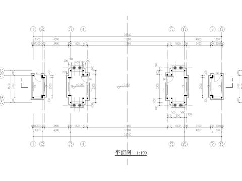  某小區(qū)大門cad施工圖 