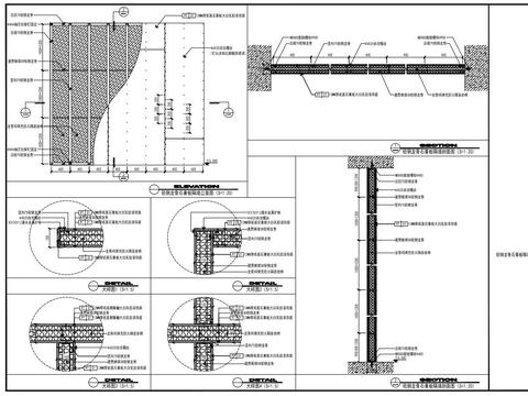  轻钢龙骨石膏板隔墙CAD施工图 