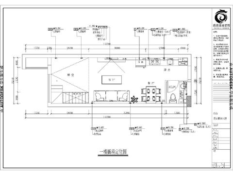  [福建]福州复式公寓一居室住宅施工图CAD图纸 